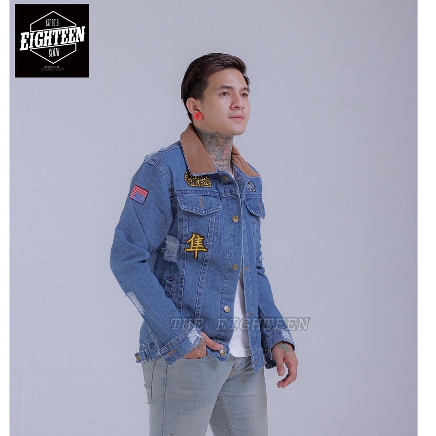TERLARIS JAKET DILAN FULL EBLEM ATASAN FASHION DENIM PRIA TERBARU