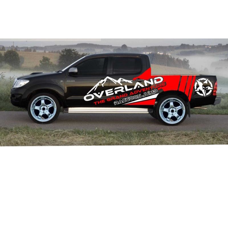 stiker mobil hilux Strada Triton Navara sticker custom