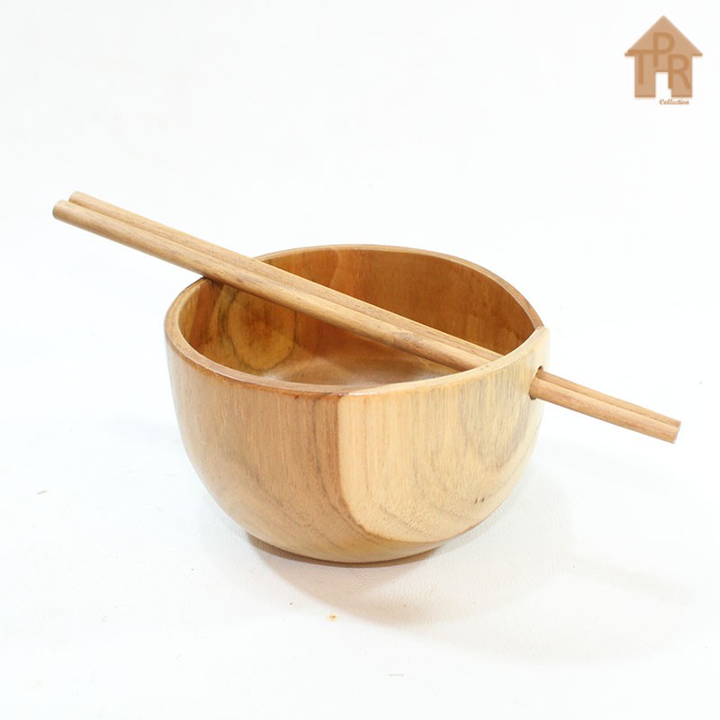 Wooden Ramen Bowl  / Set Mangkuk Sumpit Kayu Jati