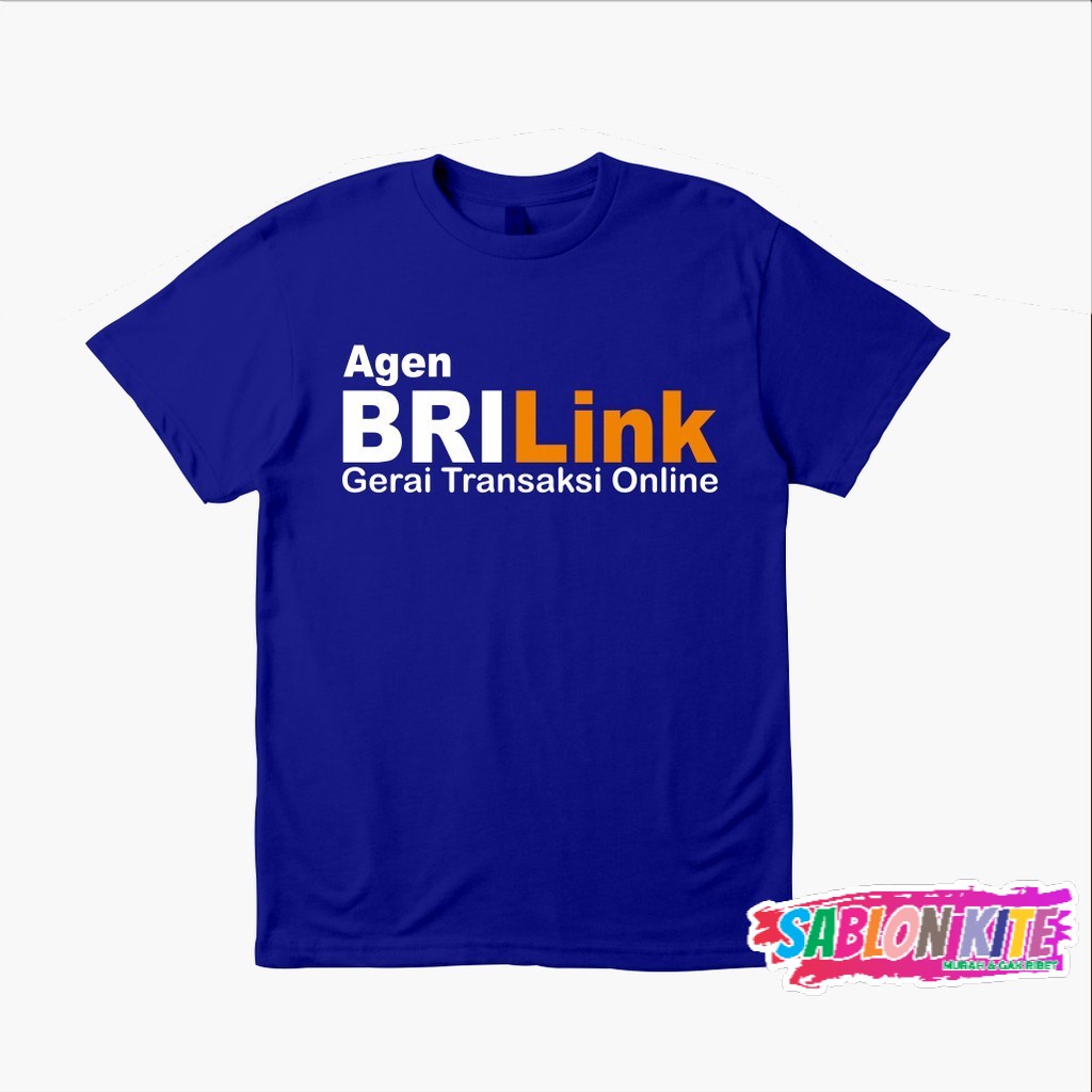 MURAH!!! Kaos Baju Agen BRILINK Gerai Transaksi Online Kaos Perusahaan