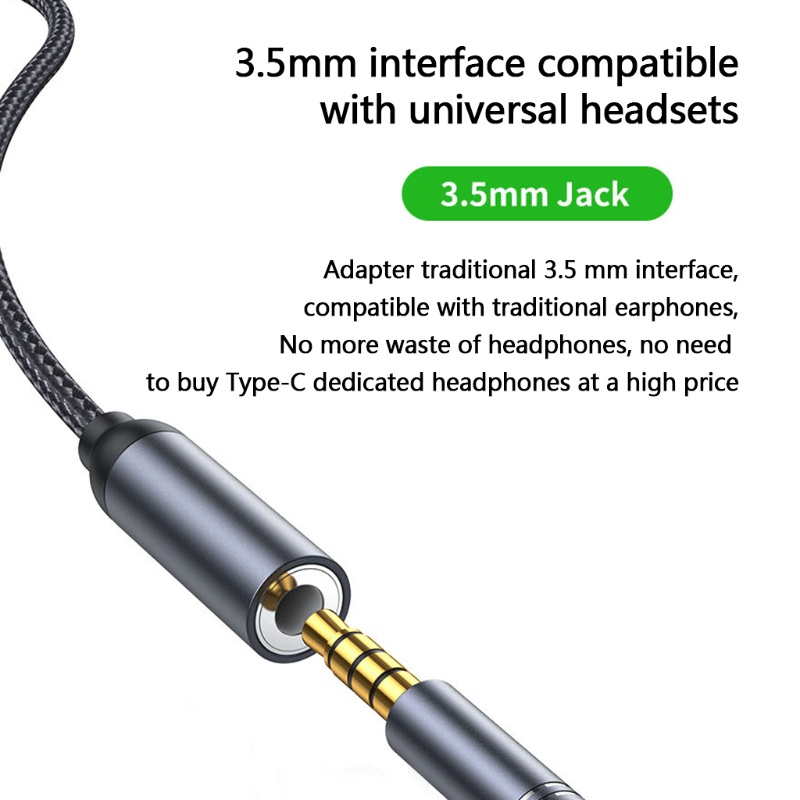 Btsg Adaptor Jack Headphone USB C Ke 3.5mm Dengan USB C PD 3.0 Charging Port Splitter