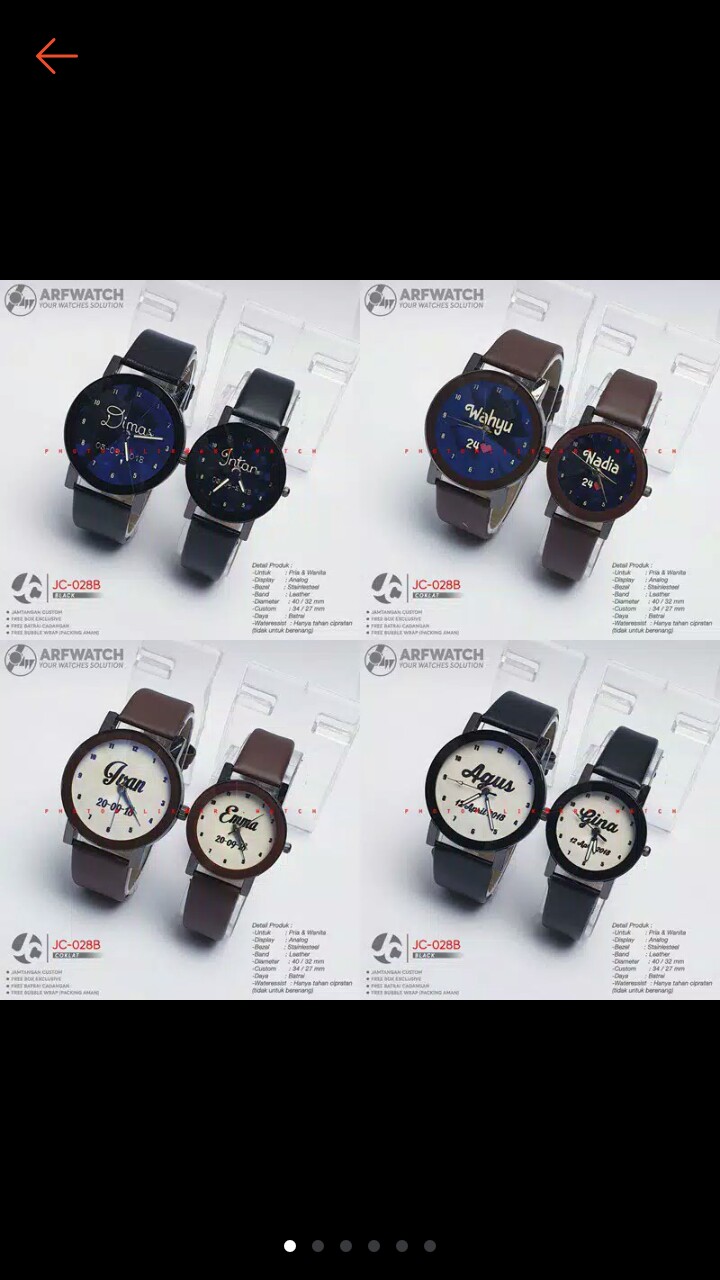Jc-028b \ Jam Custom \ Bisa Custom Sesuai Keinginan \ Hadiah \ Ultah \ Pernikaha \ Rd Leather
