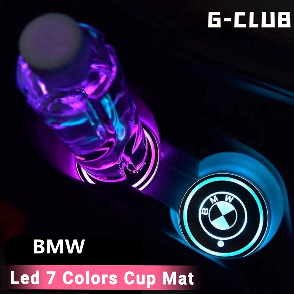 2 Pcs Lampu Led 7 Warna Anti Slip Dengan Port USB Untuk Interior Mobil BMW