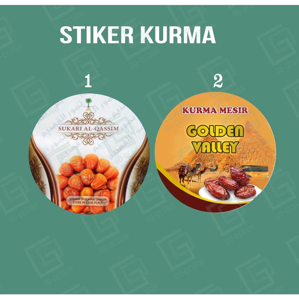 

Stiker Kurma Bulat | Kurma Sukkari, khalas, Ajwa | Cutting Cromo Bulat