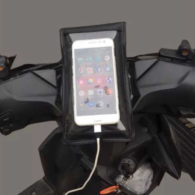Tas Holder HP di Motor Waterproof Anti Air Tempat Hp Gojek Grab Maxim