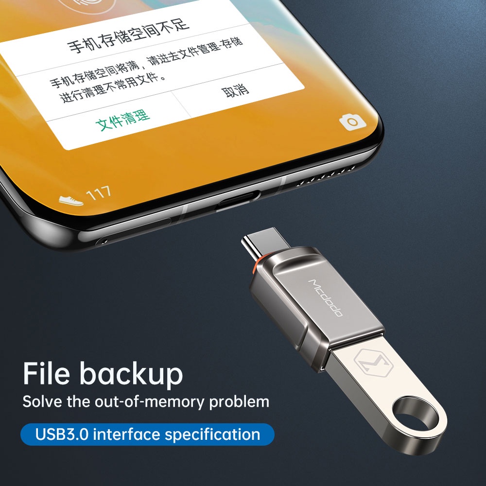 MCDODO OTG USB-C Converter USB-A 3.0 to Type-C ORIGINAL ( OT-873 )