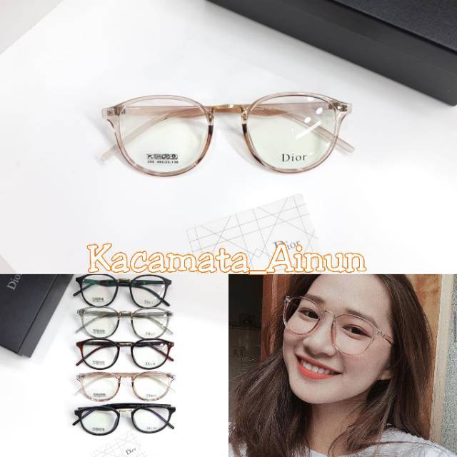 Frame kacamata wanita bulat | kacamata antiradiasi | kacamata minus