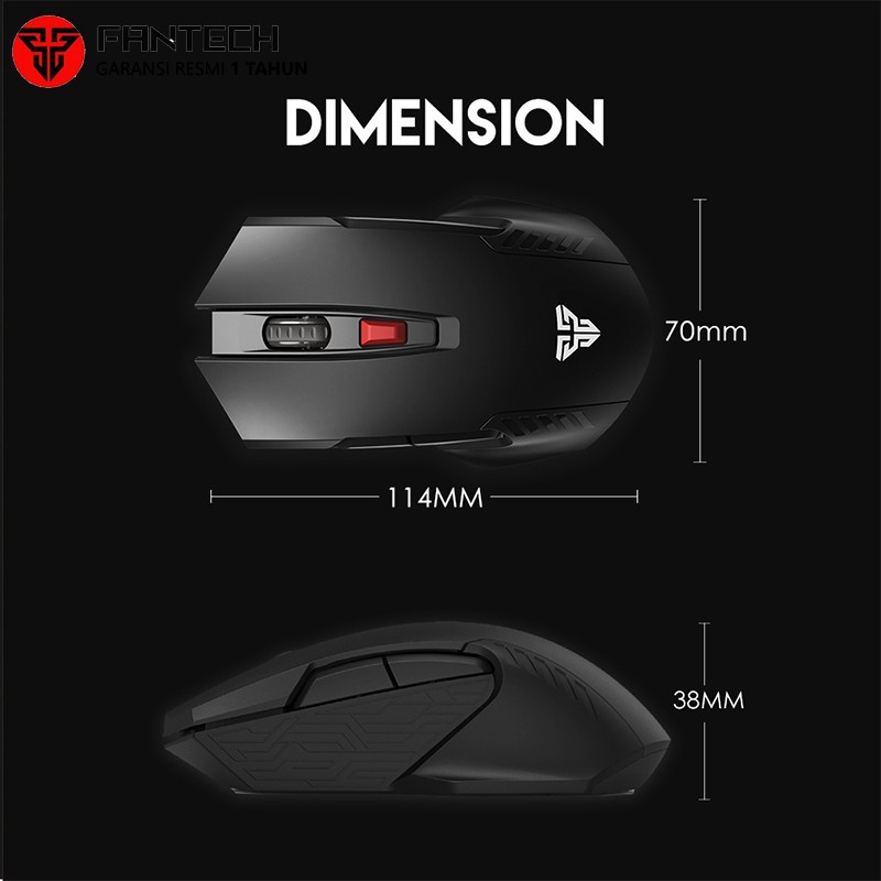 Optical Mouse Gaming Wireless Fantech Raigor II WG10 Mouse Wireless