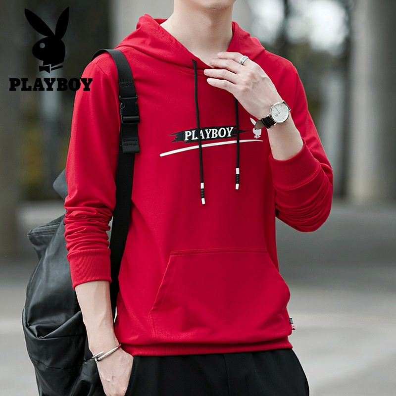 Lilipop.id  Sweater Pria Playboy Hoodie Jumper Basic Polos