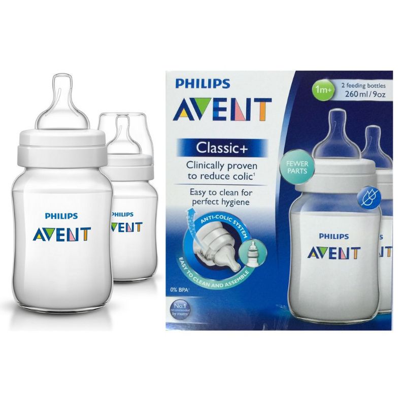 Philips Avent Classic+ Bottle 260 ml TWIN PACK isi 2 Botol Susu Bayi