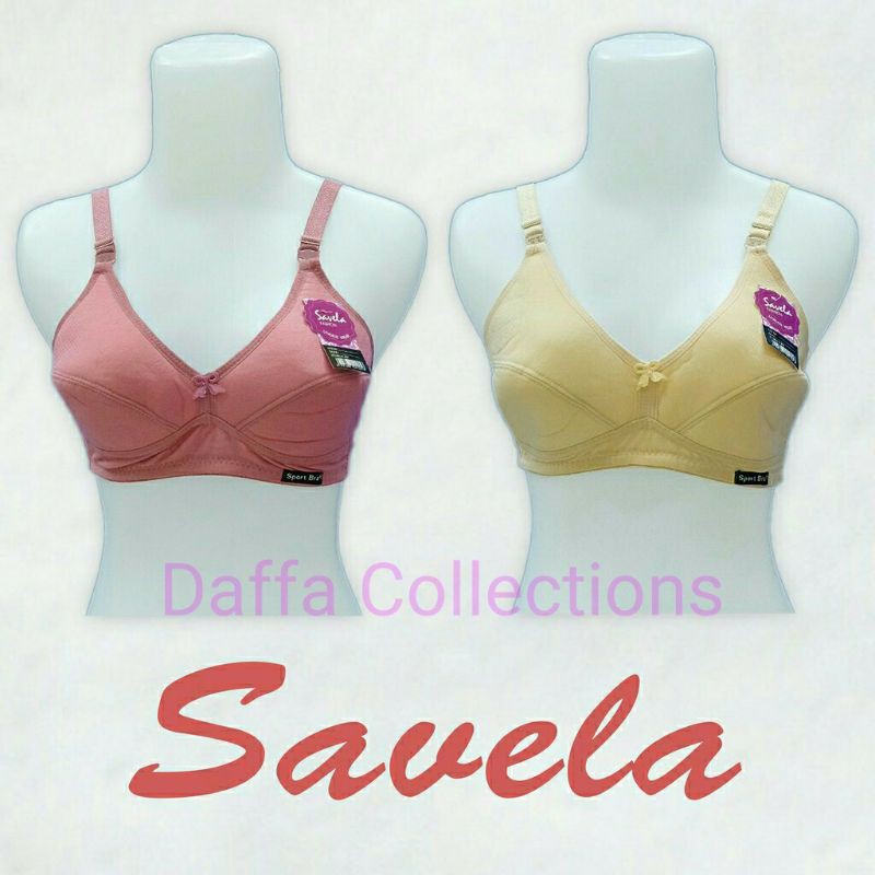 SAVELA/ sport bra/bra tanpa busa tanpa kawat/bra kait 2/size:34-42