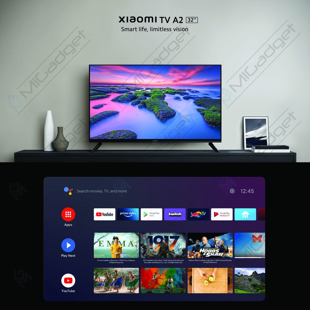 Xiaomi Mi LED TV A2 32 Inch Digital Smart Android TV Garansi Resmi