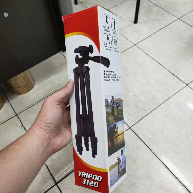 TRIPOD 3120 BLACK EDITION HOLDER U 35CM UP TO 102CM KUALITAS BAGUS