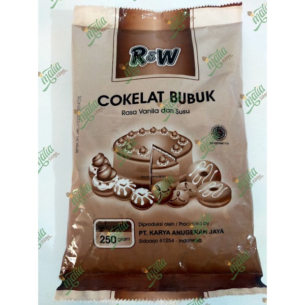 

bubuk coklat powder RW bahan kue kemasan 250 gram