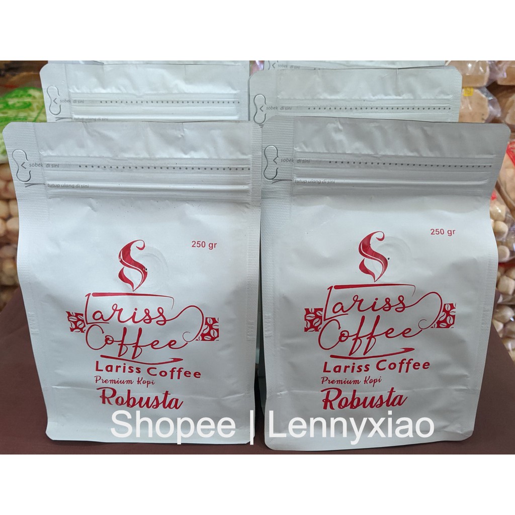 

Kopi Bubuk Lariss Laris Coffee Robusta Premium 250 gr khas Pontianak