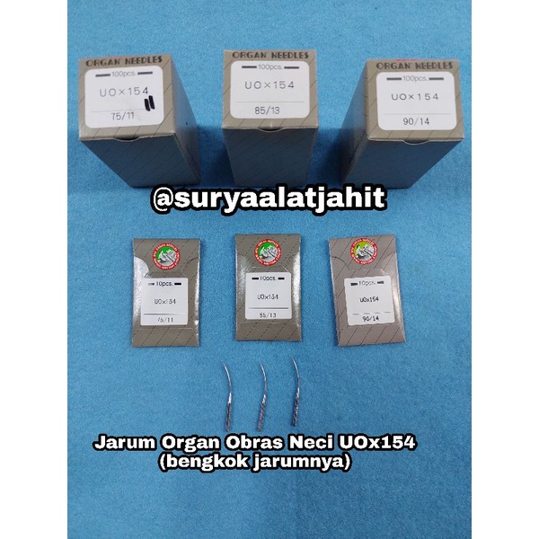 jarum Organ UOX154 (Obras Neci bengkok jarumnya) rp.97.000/bks