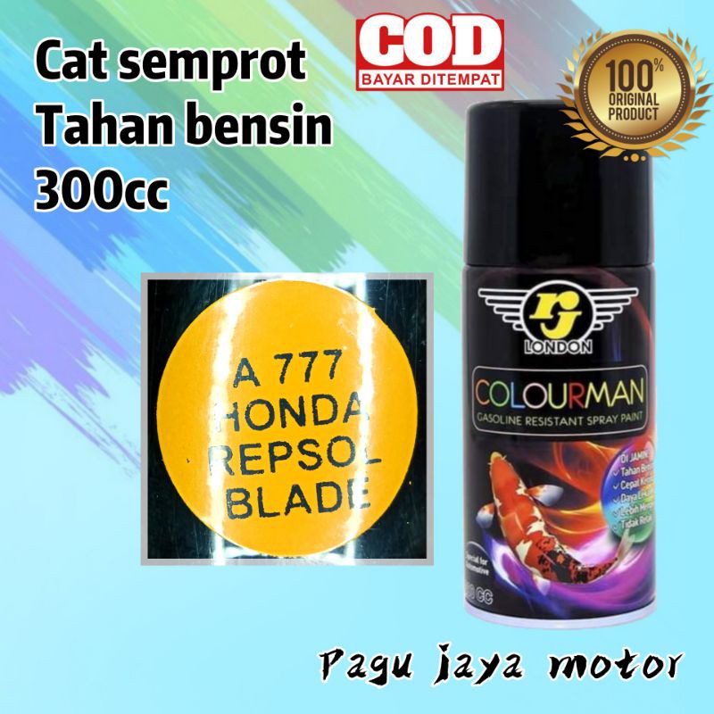 cat semprot honda repsol blade 300ml colourman rj london spray paint pilox pilok tahan bensin anti retak cepat kering