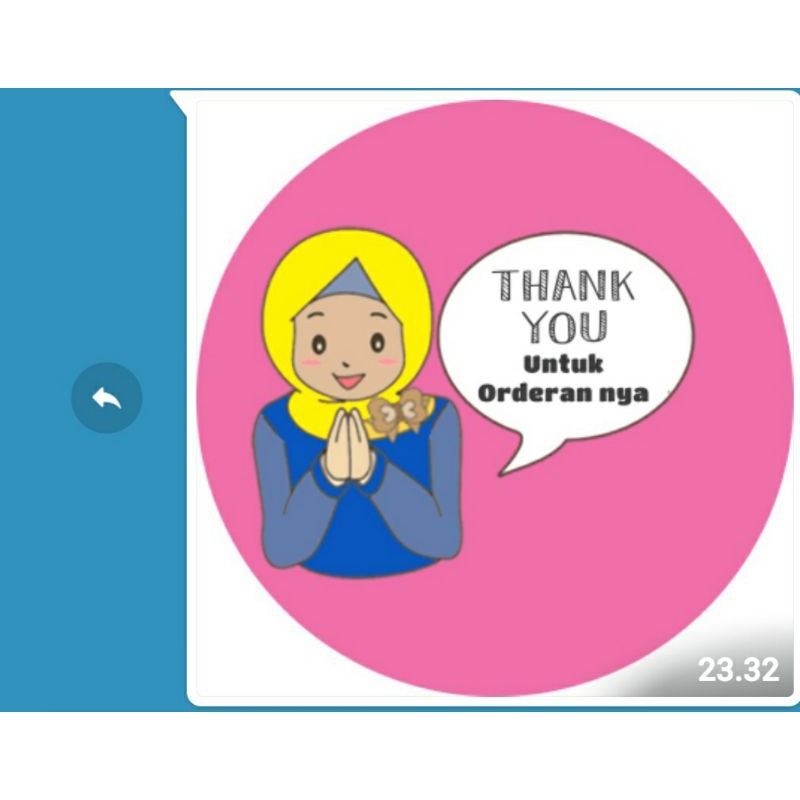 

20 Pcs Stiker Label " Thank you" Hijab Style