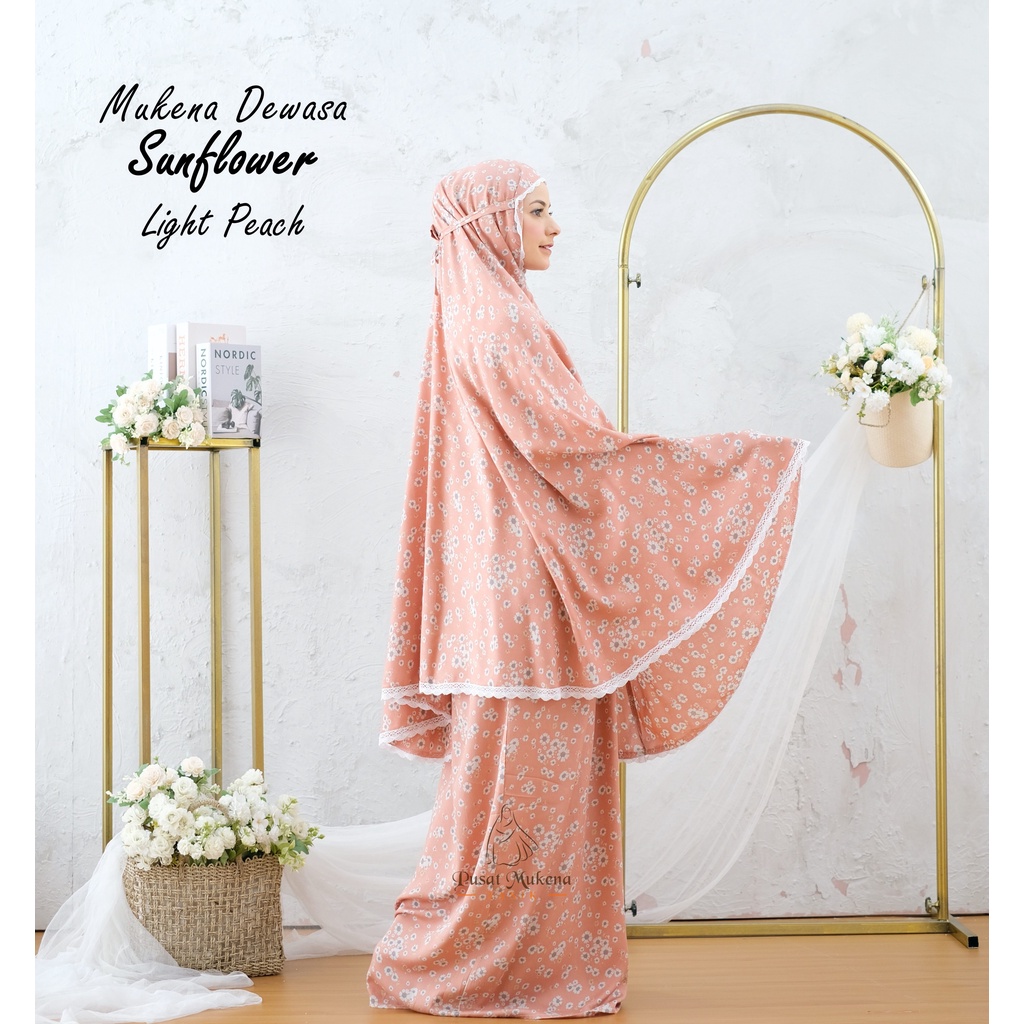 Pusat Beli Mukena Tasik - Mukena Dewasa Katun Rayon Bali Sunflower