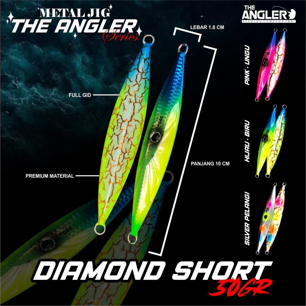 Metal Jig Diamond Short 50 gram The Angler Series
