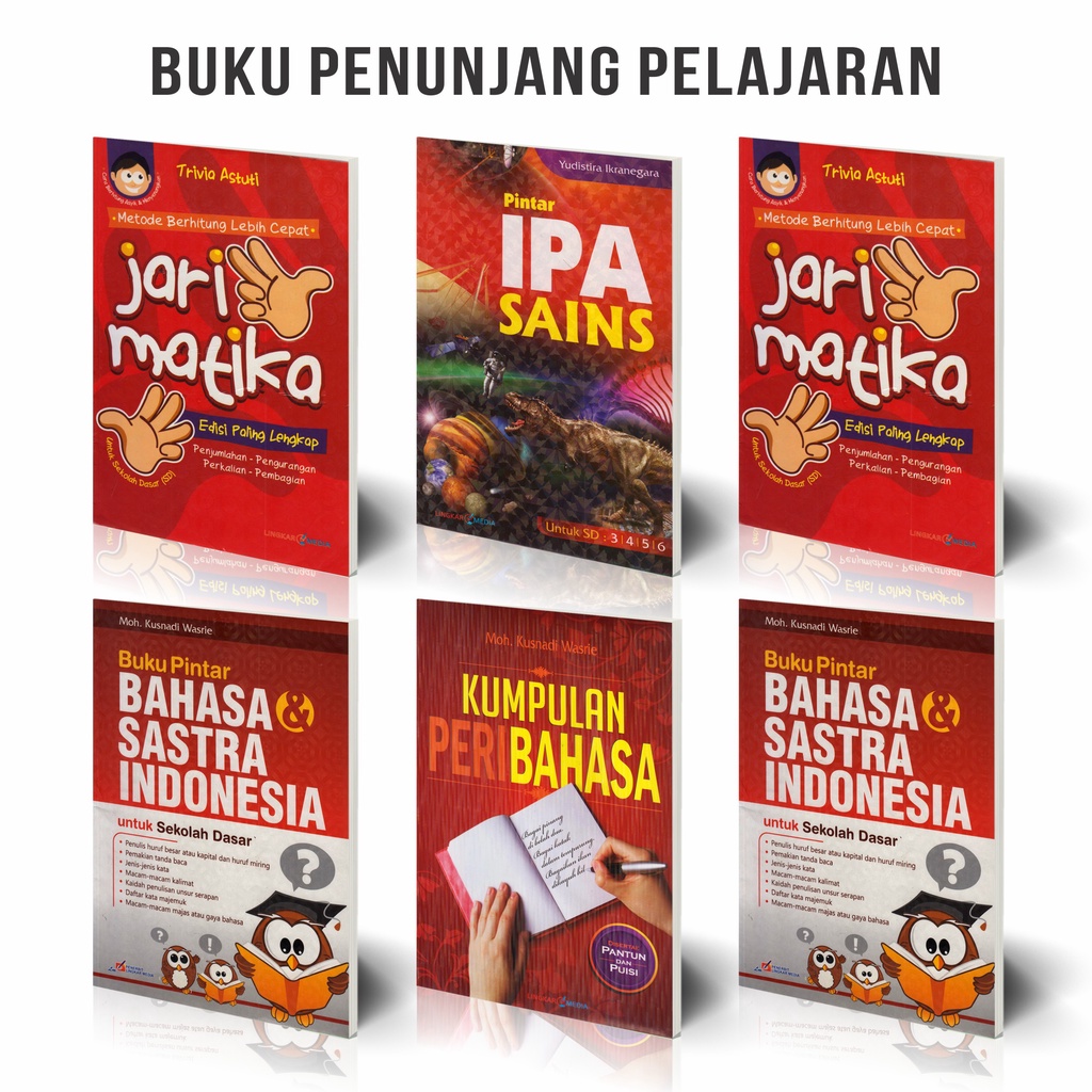 Buku Penunjang Pelajaran SD Bahasa Sastra Indonesia Kumpulan Peribahasa Jarimatika dan IPA Sains
