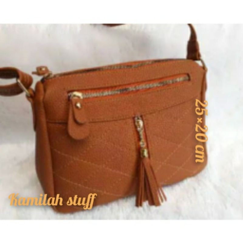 Tas wanita classy selempang kulit jeruk sintetis