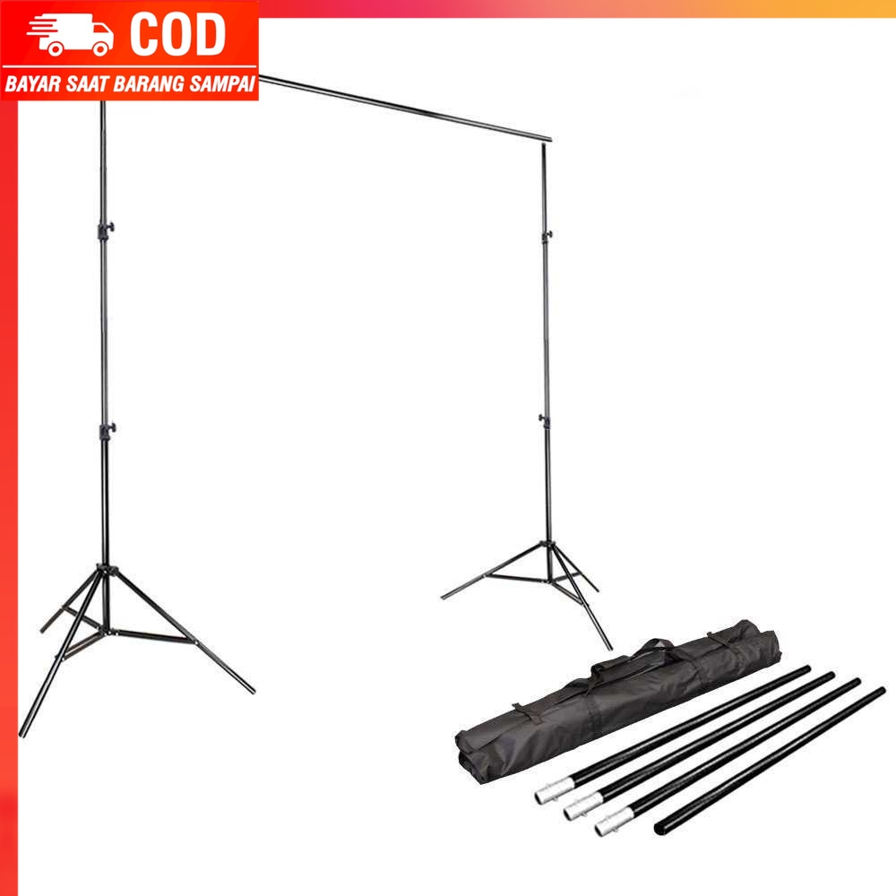 (100% BARANG ORI) TaffSTUDIO Bracket Stand Backdrop Foto Studio 190 x 300 cm - BS-300