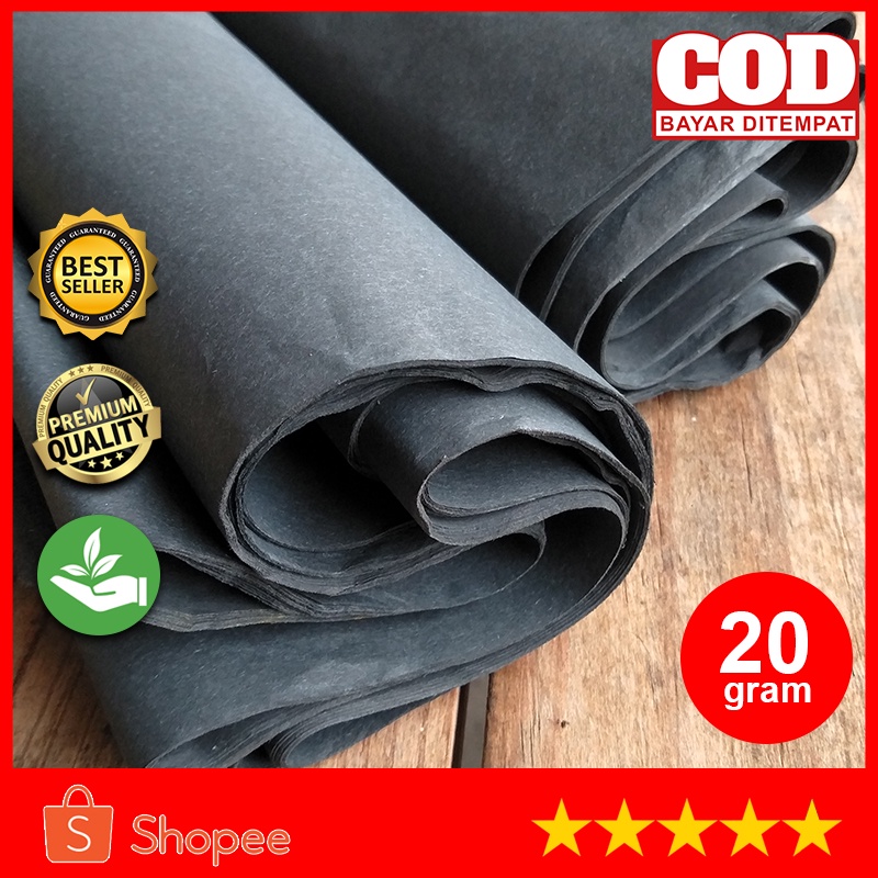 KERTAS UNTUK LAYANGAN BESAR / PACKAGING / BUKET / UKURAN BESAR WARNA HITAM / ISI 20 LEMBAR / UKURAN 