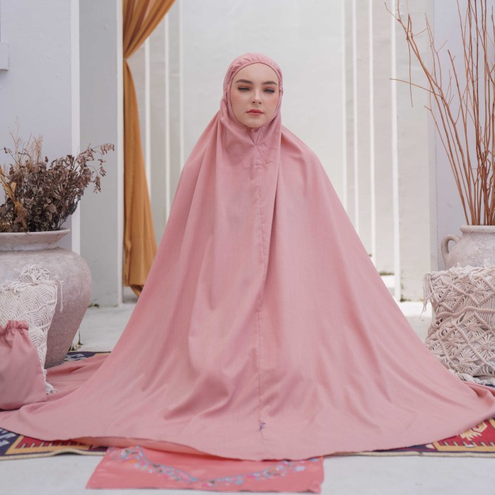 Mukena wanita Tatuis Mukena Tiara 377 Peach katun termurah putih polos jumbo termurah anak terviral 