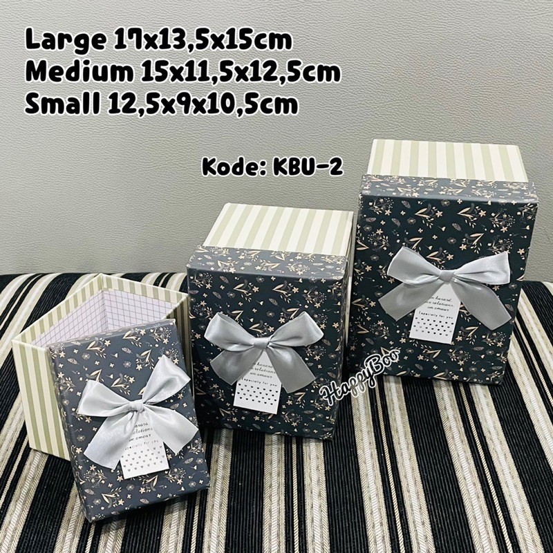 gift box kado kotak kado hampers 3 susun set / satuan medium small large besar sedang kecil kbu2