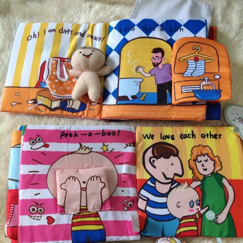 3D Mainan Buku Kain Bayi Soft Cloth Book Baby Seri Edukasi Aktifitas Bayi