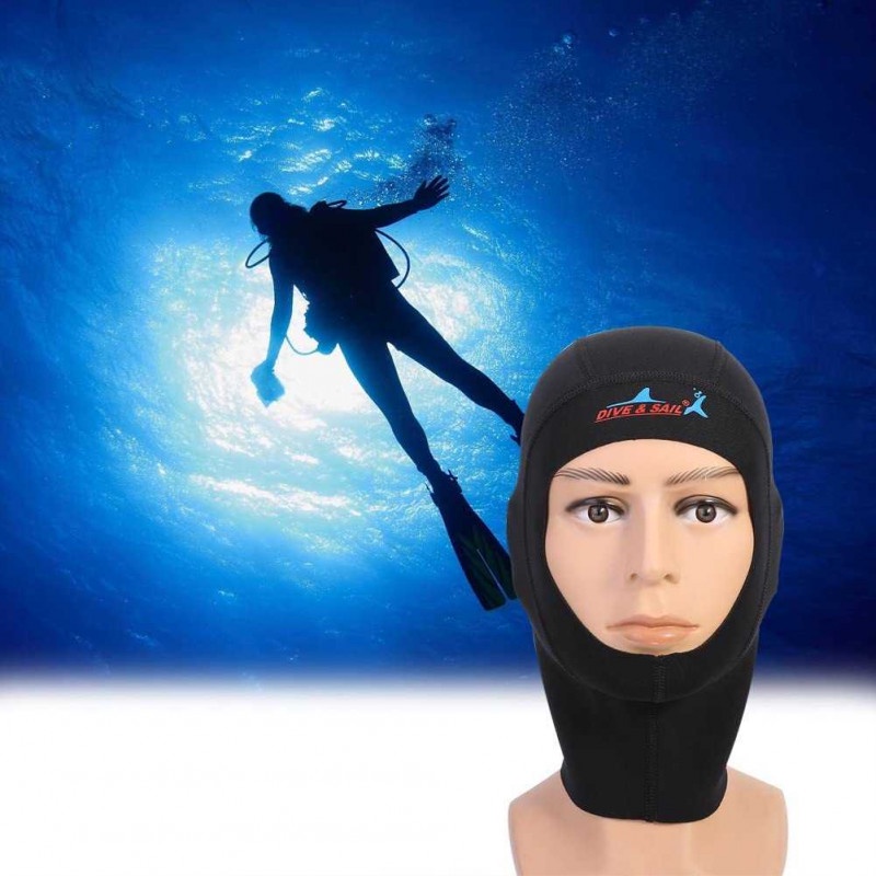 Topi Penutup Kepala Hood Scuba Diving Snorkeling Ultrathin Neoprene