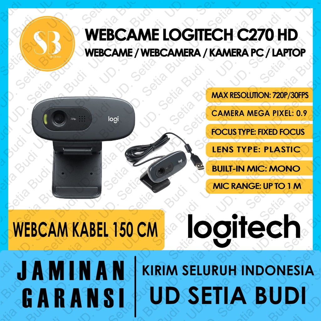 Logitech C270 Webcam HD 720p Video Streaming