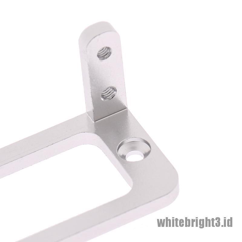 (white3) Servo Mount Holder Bahan Aluminum Alloy Untuk RC Pesawat / Mobil Servo 3003