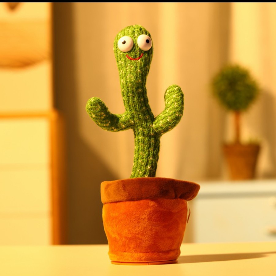 Cactus Toy Boneka Pintar Kaktus Joget Joged Goyang Bisa Ngomong Rekam Bicara Menari Dance Dancing