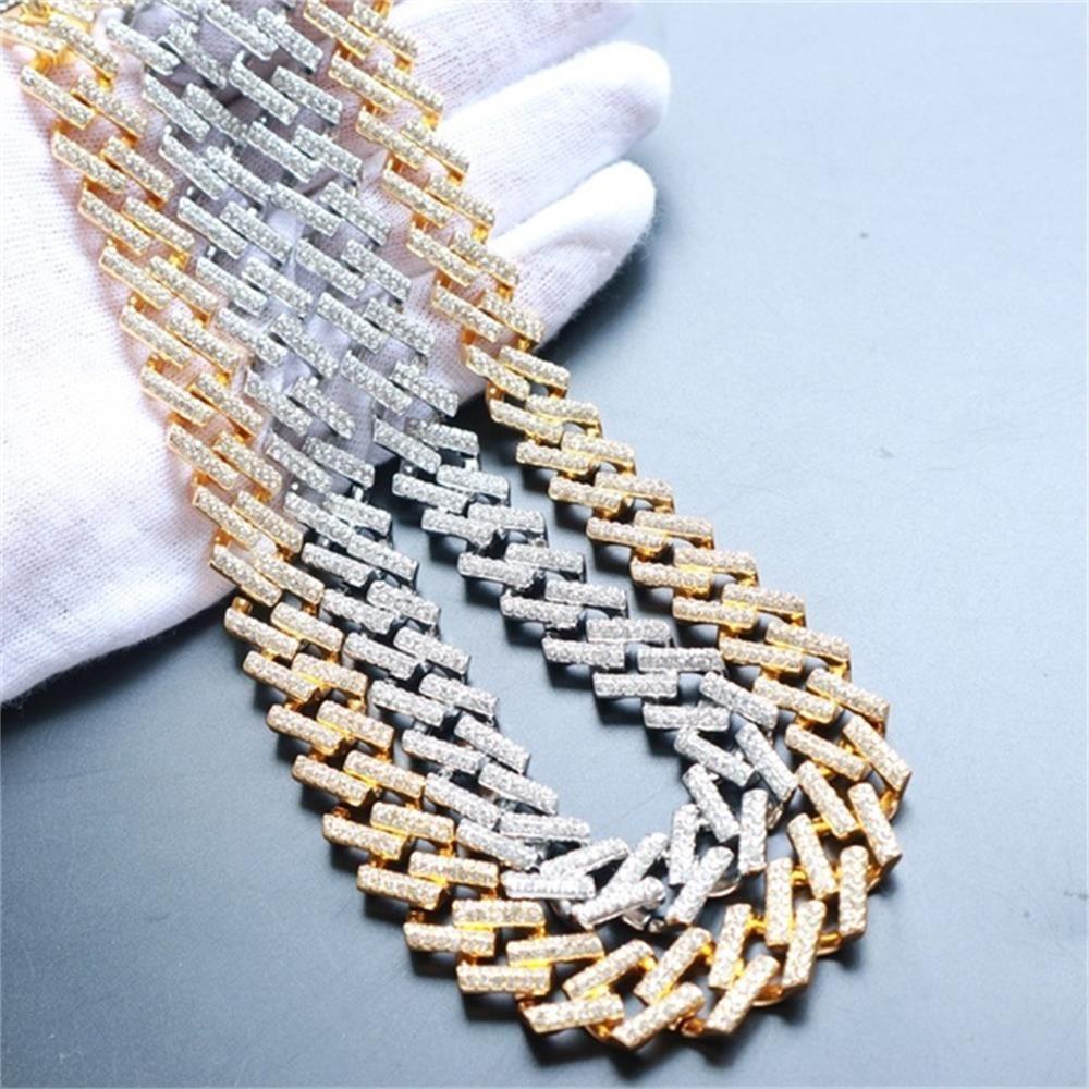 Kalung Cuban Nanas Lebar 12mm Mewah Berkilau Fashion Necklace Diamond Hip Hop