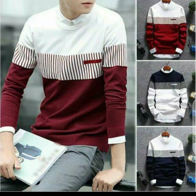 (COD )SWEATER RAJUT PRIA/ATASAN RAJUT PREMIUM MARSEL TRIBAL