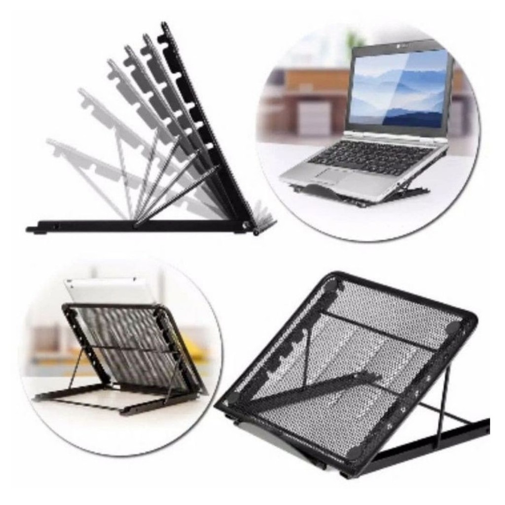 Laptop Tablet Stand Dudukan Meja Lipat Besi Portabel  111