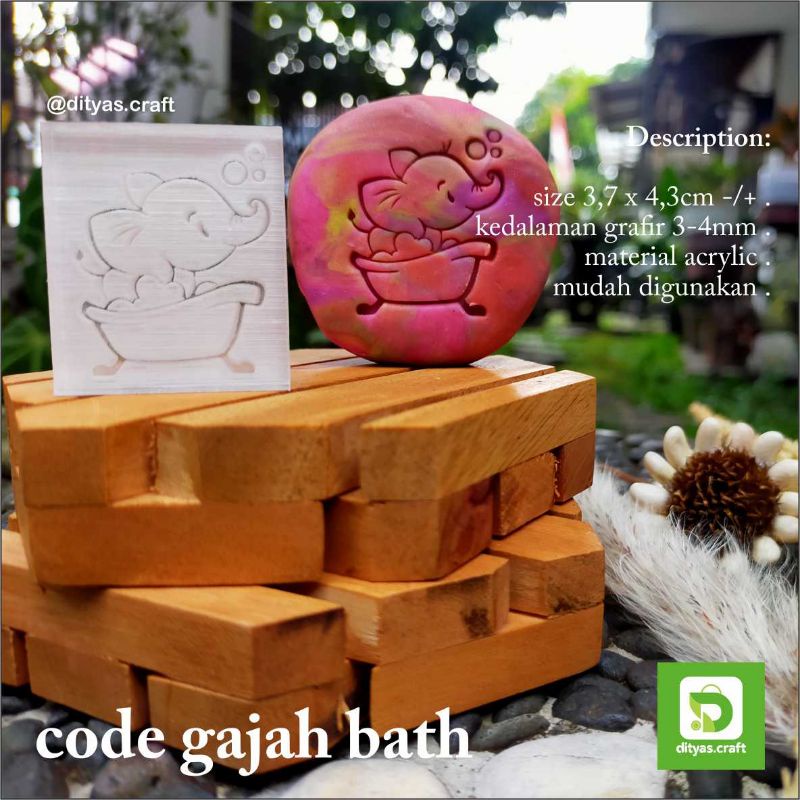 

soap stamp / stempel sabun / code gajah bath