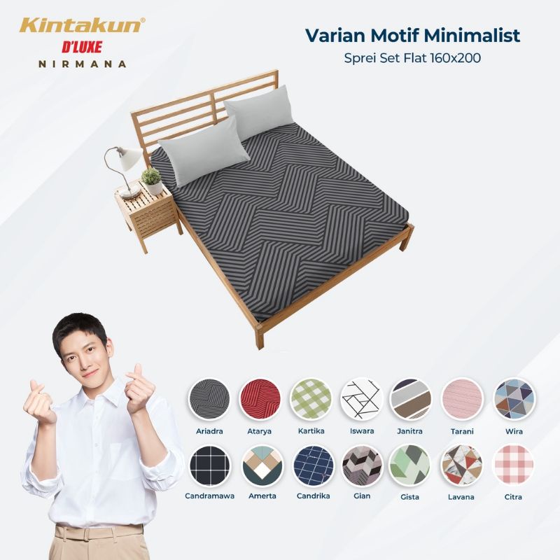 Sprei Kintakun D'luxe Queen 160x200 cm Minimalis Collection Alexandre Albany Paul Abel Felice Candra