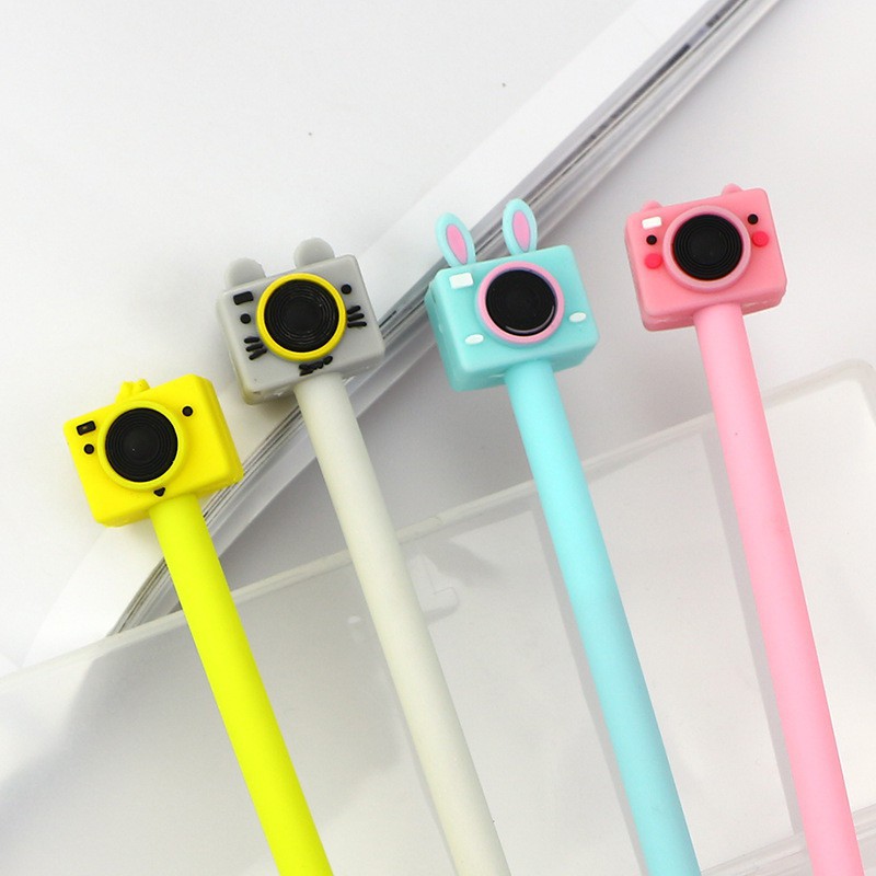 Pen Tinta Karakter Kamera Retro / Camera Pen Gel / Pen Silikon Kamera