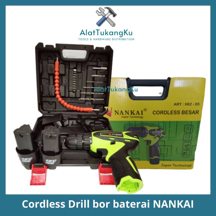 NANKAI Cordless Charger 12 V / Mesin Bor Obeng Baterai / Mesin Bor Cas