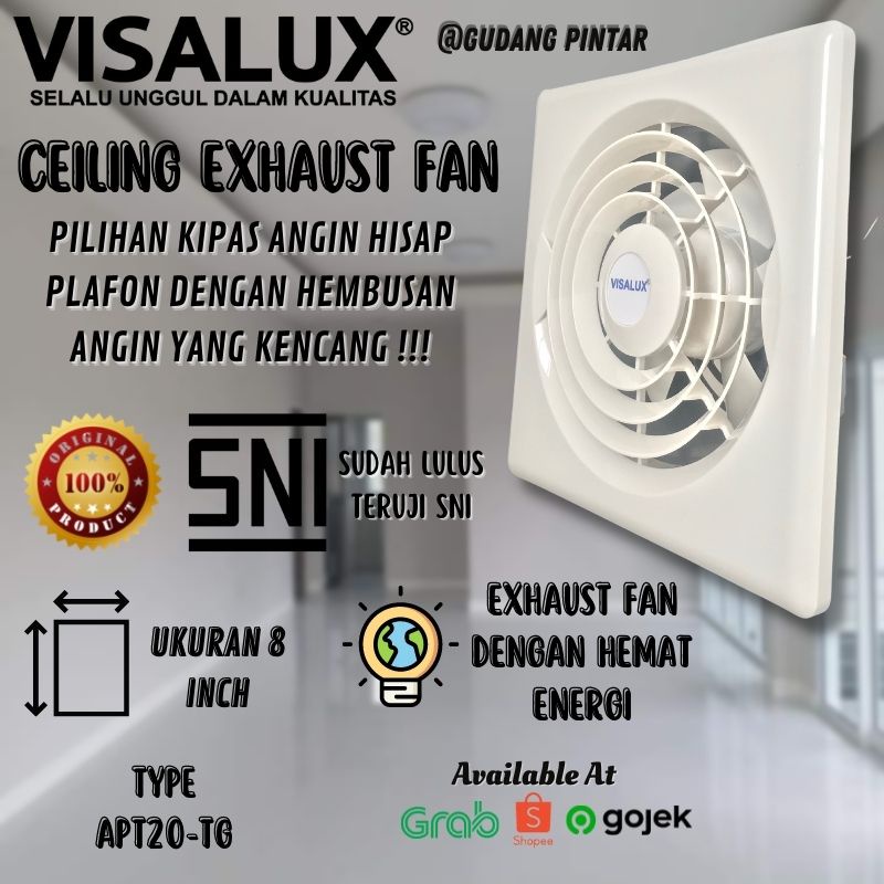 Jual Exhaust Fan Hexos Inch Visalux Kipas Angin Hisap Plafon Ceiling