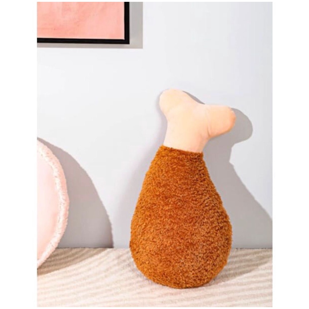 Boneka Ayam Goreng / Bantal boneka makanan paha ayam size 40 cm