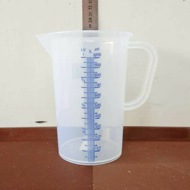 Gelas Takaran Air 1000 ml Gelas Ukur Plastik Green Leaf Gelas Takaran Air 1000 ml Gelas Ukur Plastik Green Leaf
