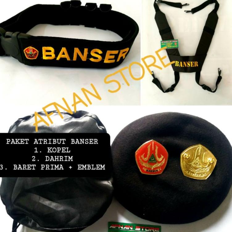 Paling Sesuai.. BARET PRIMA + DAHRIM DAN KOPEL  BANSER ( SATU SET ATRIBUT BANSER )