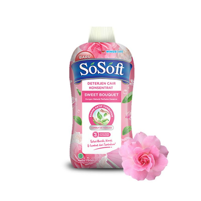 SOSOFT DETERJEN CAIR KOSENTRAT 750ML  / DETERJEN CAIR / SOSOFT