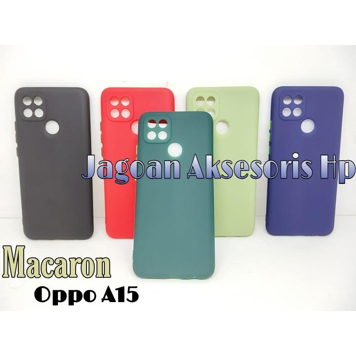 SMPC TPU Candy Oppo A15 6.52 inch SoftCase Macaron Protection Camera Tombol Warna