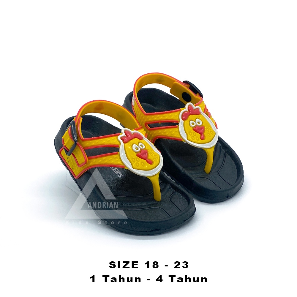 Andrian Sandal Jepit Anak Tali Belakang Model Duck Lucu 1-4 Tahun