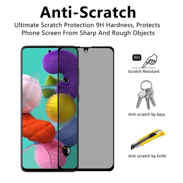 Samsung Note 10 Lite / S10 Lite Tempered Glass Privacy Anti Spy Full Cover Screen